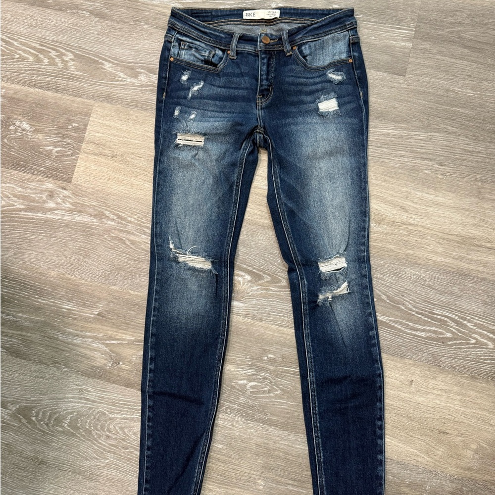 Women's Blue Distressed Jeans BKE size 28